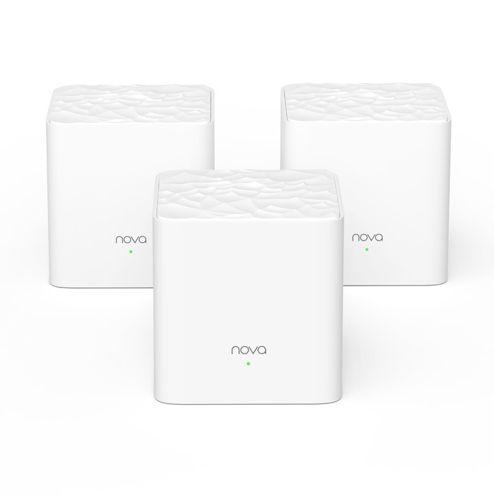 Tenda Nova Mw3 Mesh Wifi rendszer, 3 darabos készlet, AC1200, kétsávos, 6 Ethernet port