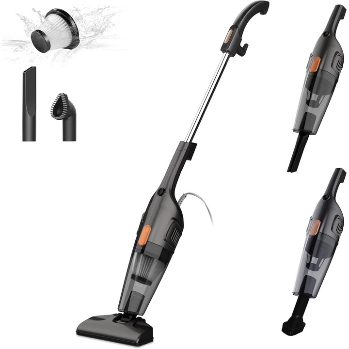 Aspirator vertical cu cablu Deerma, 1.2L, 1.09kg, pentru podele dure, covor, utilizare manuală