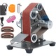 Mini slefuitor electric cu banda, WALALLA, 4000-9000 RPM, Reglare strangere si verticalitate, 7 setari de viteza, Design silentios, Antiderapant, Pentru slefuirea metalului, lemnului