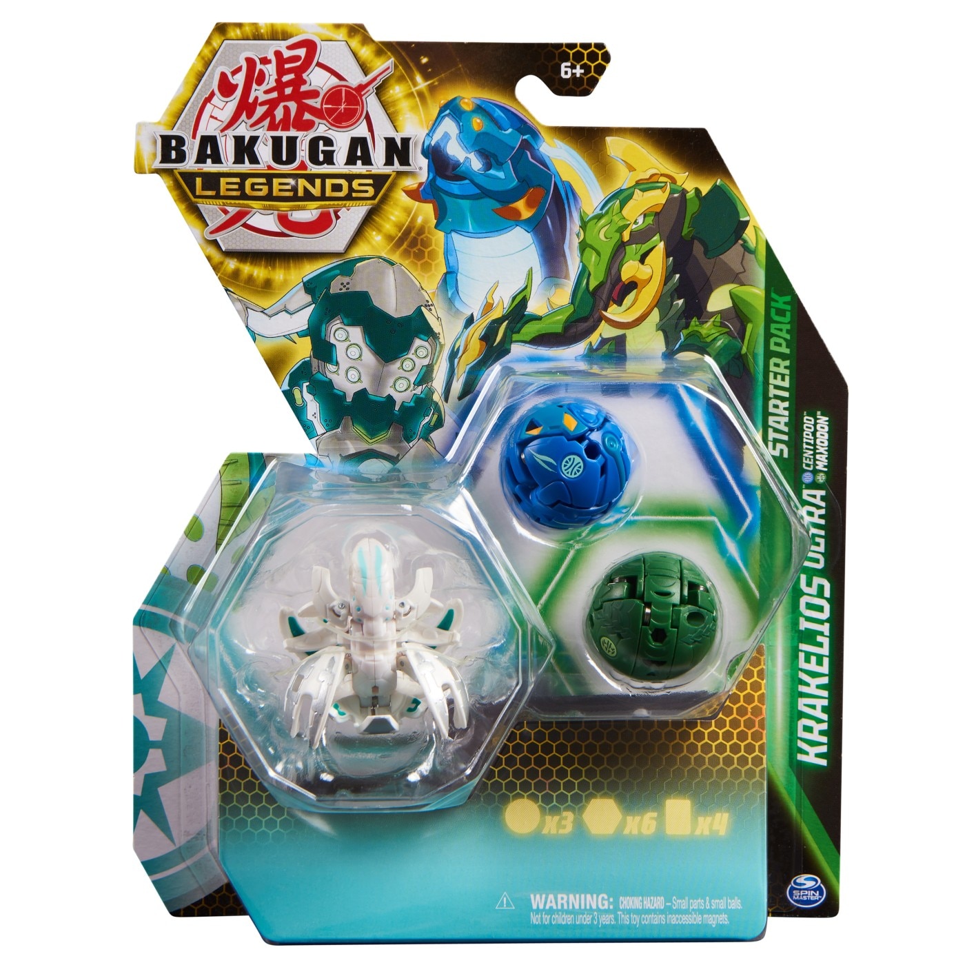 Figurina Bakugan Legends - Starter Pack, Krakelios Ultra, Centipod