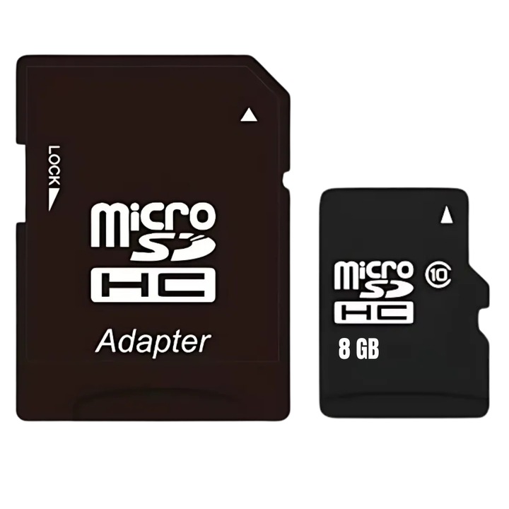 Gardeon® 8GB MicroSD карта памет, клас 10 скорост, SD адаптер включен, съвместима с лаптоп, телефон, таблет, фото/видео/камера за наблюдение, автомобилни DVR камери, скорост на четене до 30 MB/s, черен цвят