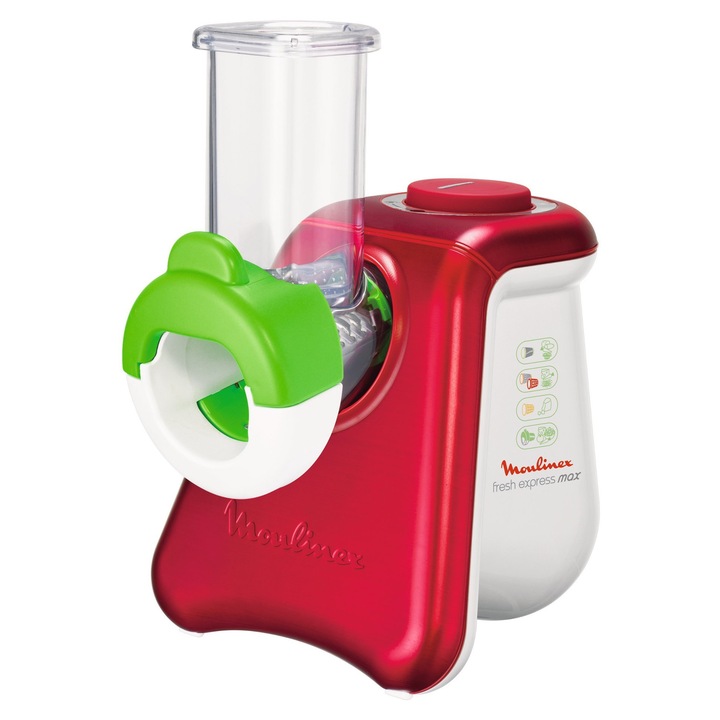 Електрическа резачка Moulinex Dj8115, 5 вложки, червена, 14x27x19 см