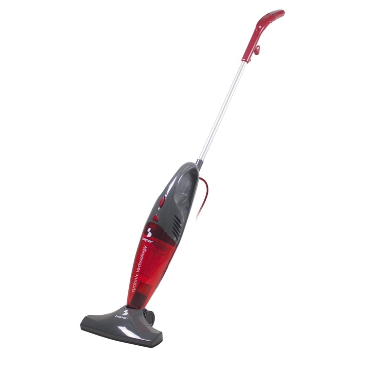 Aspirator Cu Fir Si Fara Fir Beper 50.451, Cu Tehnologie Ciclonica Si Filtru Hepa, Rosu