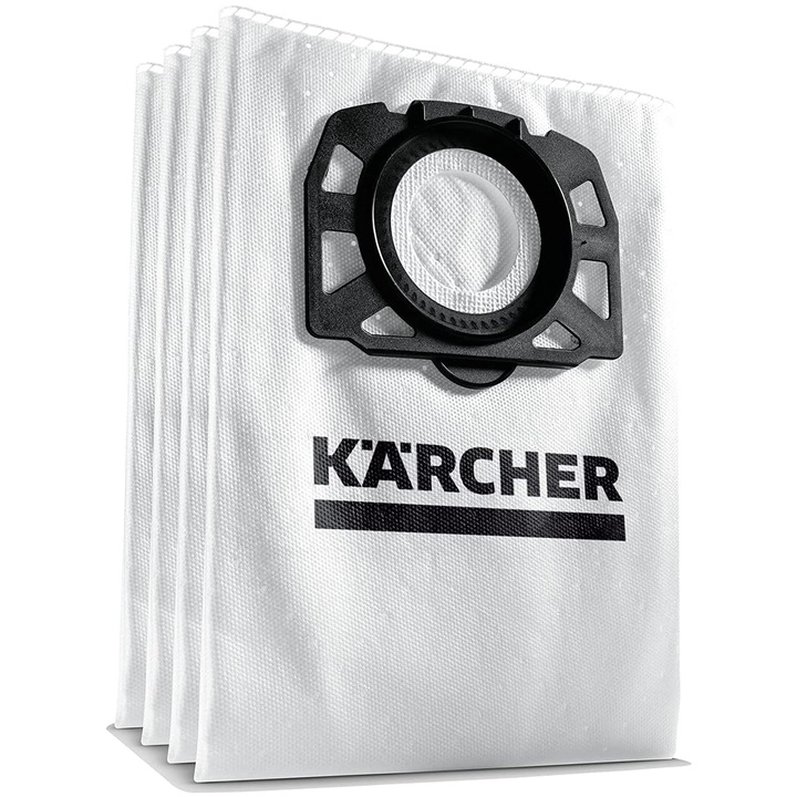 Sac De Filtru Original Kärcher Kfi 487: 4 Bucati, Cu 2 Straturi, Extrem De Rezistent La Rupere Si Robust, Potrivit Perfect Pentru Aspiratoarele Umede/Uscate Kärcher