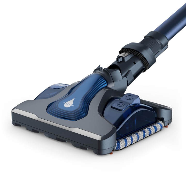 Cap De Aspirare Rowenta Zr009600 Aqua Pentru Aspirator Fara Fir X-Force, Aspira Si Da Cu Mopul In Acelasi Timp, Rezervor De Apa Detasabil, Aspirare Inainte Si Inapoi Inclusiv 2 Lavete Din Microfibra, Albastru/Gri
