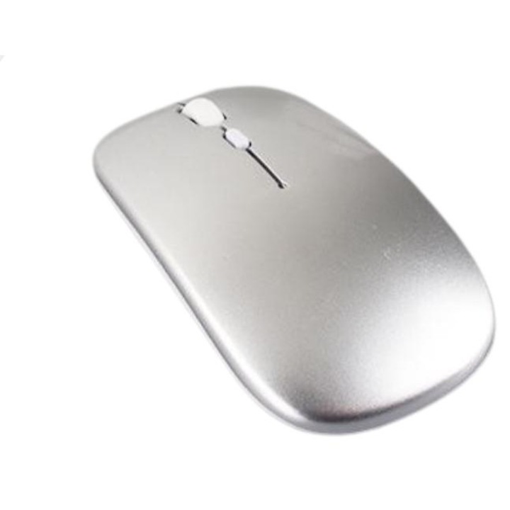 Безжична мишка, 3 бутона, Свързване с 3 устройства едновременно, Безжична мишка, RGB светлини, 2.4GHz Bluetooth мишка, DPI 1600, Win/MacOS, Батерия 400mAh, Ергономична, Мишка за игри и офис, Бяла