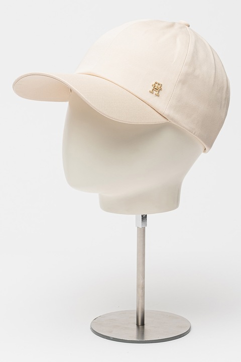 Tommy Hilfiger, Шапка с козирка и лого, Светло бежово