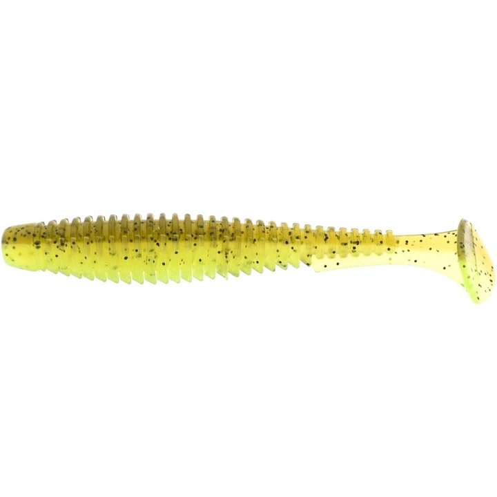 9 darabos FishUp U-Shad 7cm 204 Green Pumpkin Scraper készlet sügér, csuka vagy süllő horgászatához