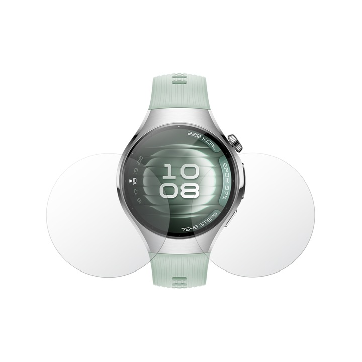 Комплект от 2 протектора за екран iSkinz за Huawei Watch 5 - 42 мм, невидими Skinz HD, ултрапрозрачни силиконови с пълно покритие, самозалепващи и гъвкави