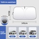 Parasolar auto, design parbriz, protectie UV, instalare usoara, 145x85cm, argintiu, dimensiune mare