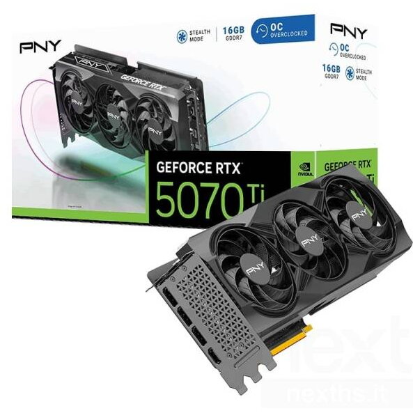 Placă video, PNY GeForce RTX 5070 Ti OC 16GB 256-bit - eMAG.ro