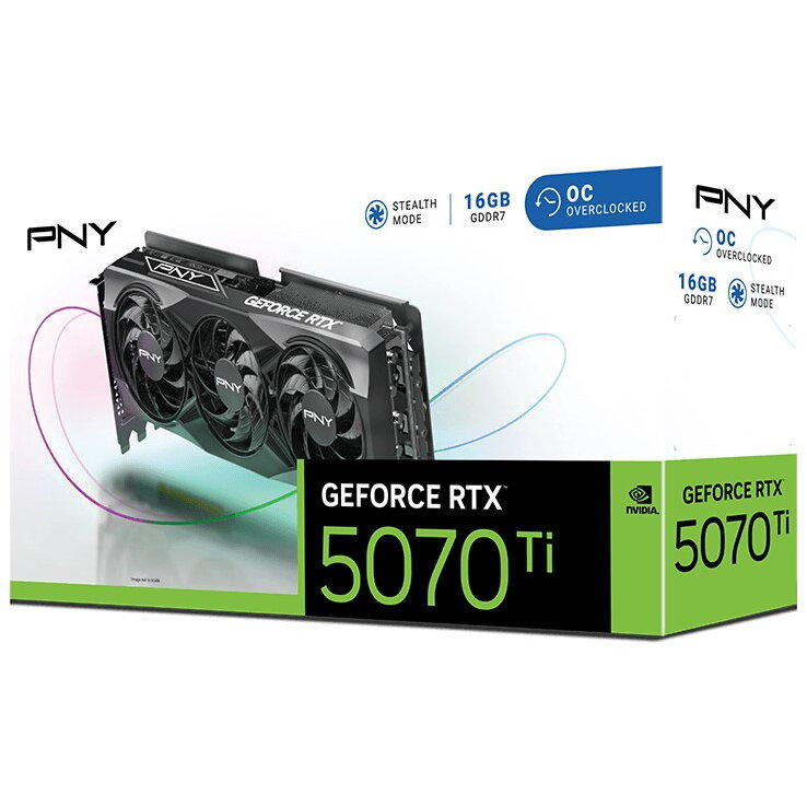 Placă video, PNY GeForce RTX 5070 Ti OC 16GB 256-bit - eMAG.ro