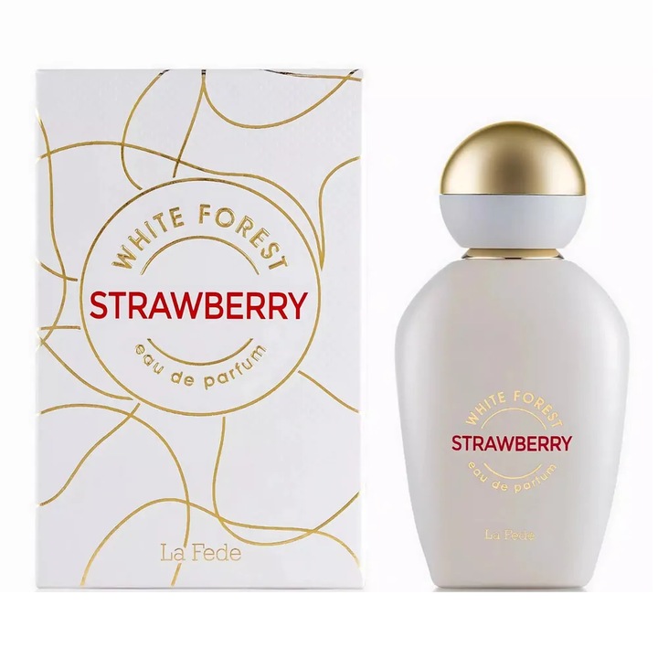 Khadlaj La Fede White Forest Strawberry Eau de Parfum, női, 100 ml