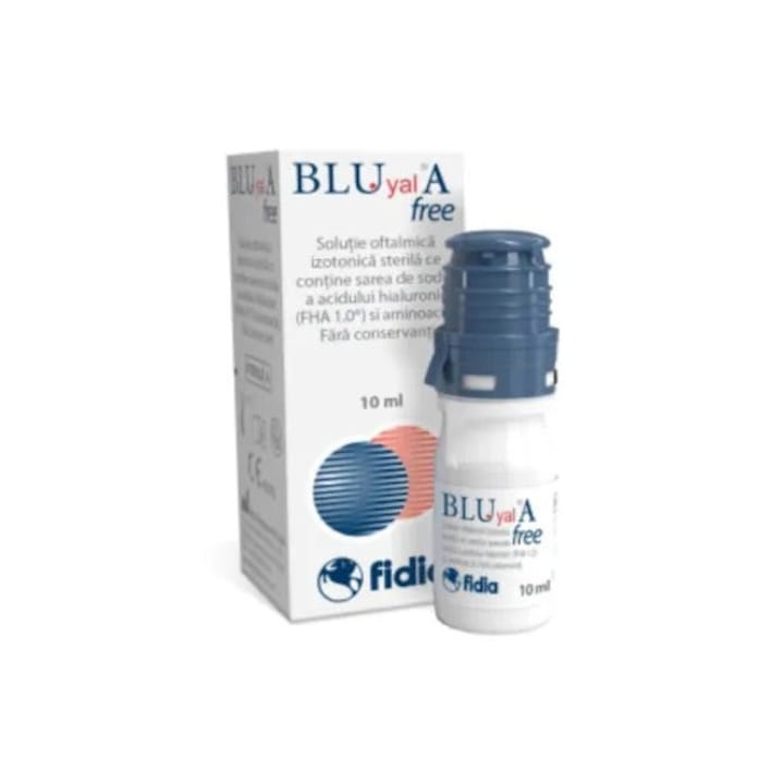 Solutie oftalmica Blu Yal A Free, 10 ml, Fidia