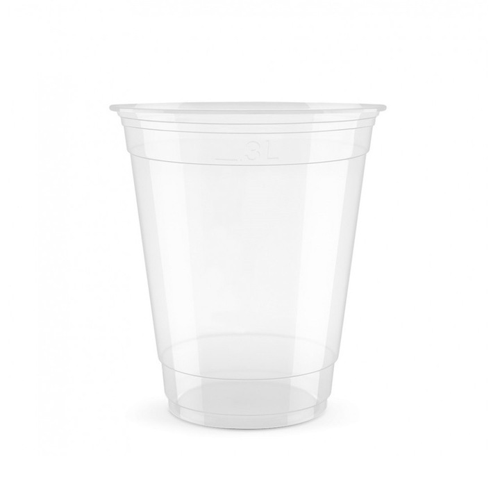 Set 50 pahare transparente, rPET, 300 ml