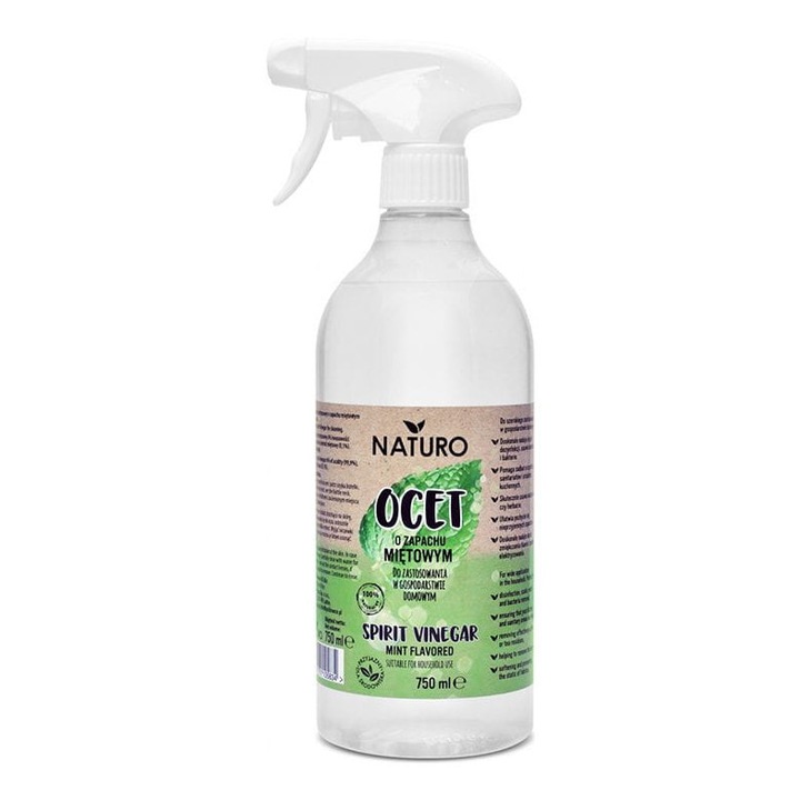 Spray de curatare cu otet NATURO cu aroma de menta 750 ml