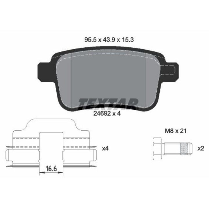 Tárcsafék-betét készlet TEXTAR 2469201