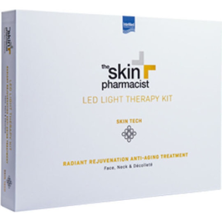 Masca de fata cu terapie prin lumina LED, The Skin Pharmacist, 4 lungimi de unda, 20' ciclu automat, multicolor