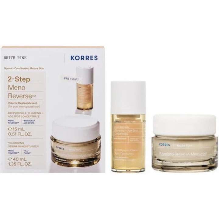 Set Korres crema de zi 40ml si ser 15ml pentru volumizare, pentru ten normal-mixt
