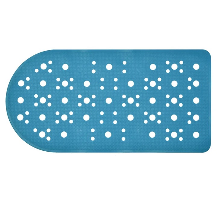 Covoras Baie Saniplast Bus 4FPA279510, Antiderapant, Albastru, 36 x 72 cm D