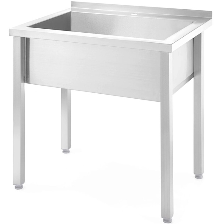 Chiuveta gastronomica, Hendi, 800x600x850mm, inox AISI 304, inaltime camera 300mm, set complet