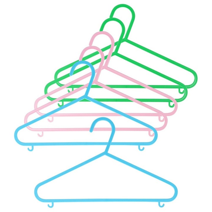 Set Umerase Pentru Copii, Solutii De Depozitare, 6 Bucati, 29x17x0, 3 cm, Fabricate Din Plastic, Margini Rotunjite, Manere Functionale, Rezistente La Deteriorare, Multicolore