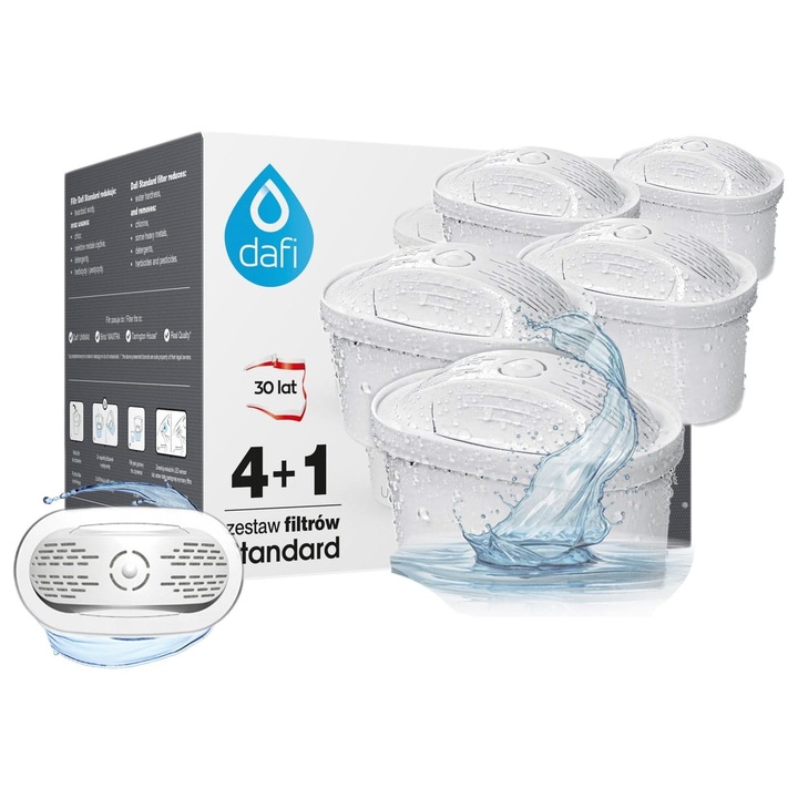 Set 6 filtre Dafi Unimax pentru cana filtranta, reducere duritate apa, 4+1