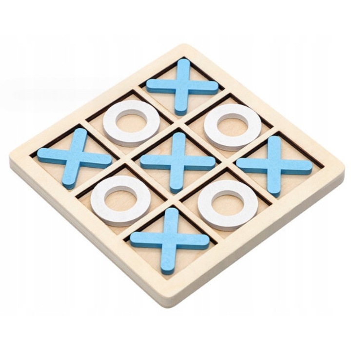 Játék, Nincs, 0, X és X, 14 x 14 cm, 2 játékos, 3+, Többszínű, A készlet tartalma: 1 játék, Anyag: fa, Gyerekeknek, Társasjáték