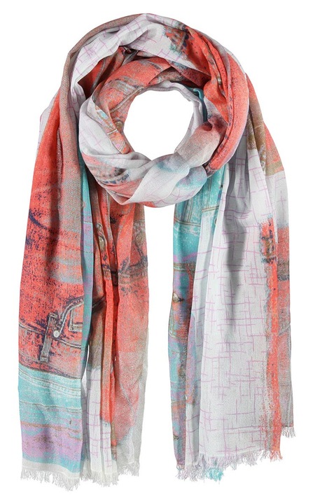 Sal dama multicolor, Passigatti, 100x180cm, bumbac si matase