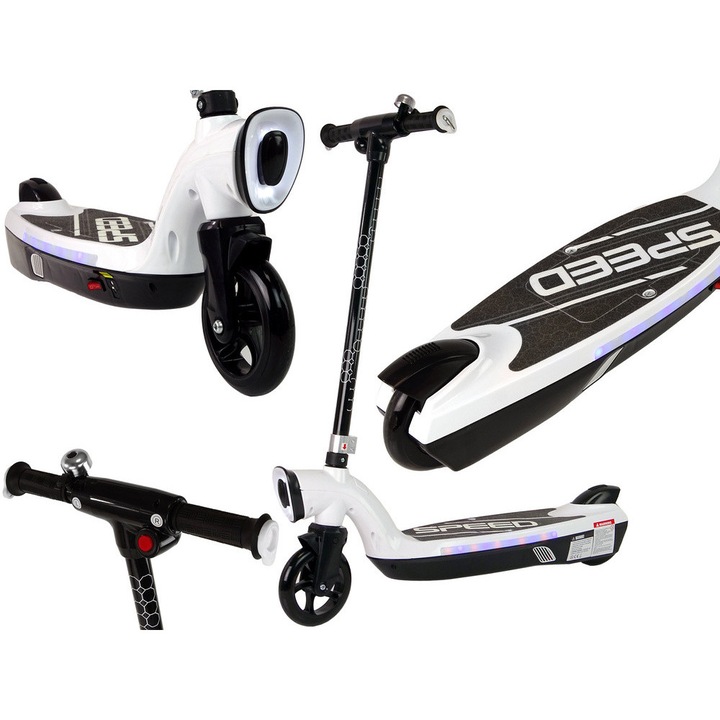 Elektromos roller LEAN KL-168, fehér, 77x18x29cm, 8.6kg