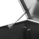 Capac cu ventilatie pentru cosuri de gunoi Uniprodo 2x240l metalica argintie 80x136x118cm