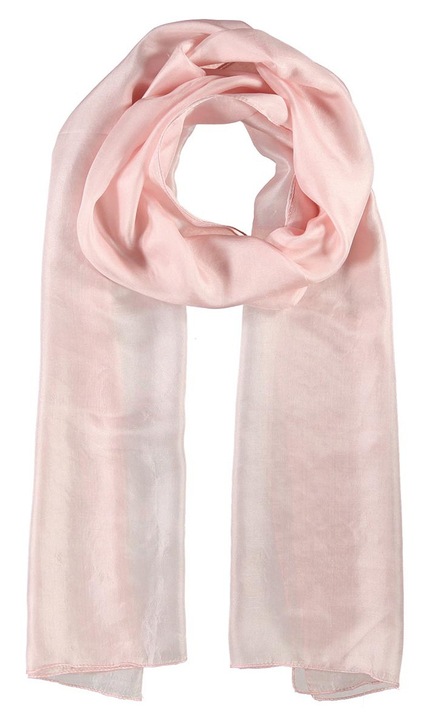 Esarfa eleganta pentru femei, matase, 50x180cm, roz