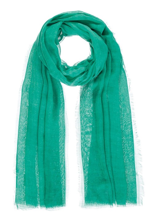 Sal dama din viscoza, verde, 70x190cm, fara modele