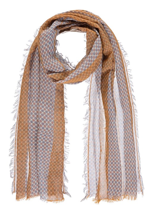 Sal dama cu dungi, portocaliu, 65x180cm, 3 variante de culoare