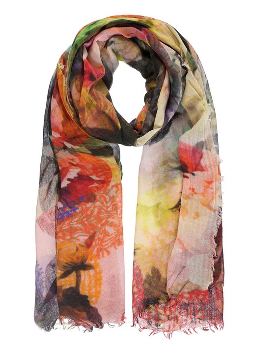 Esarfa dama, Szalik Passigatti, multicolor, imprimeu floral