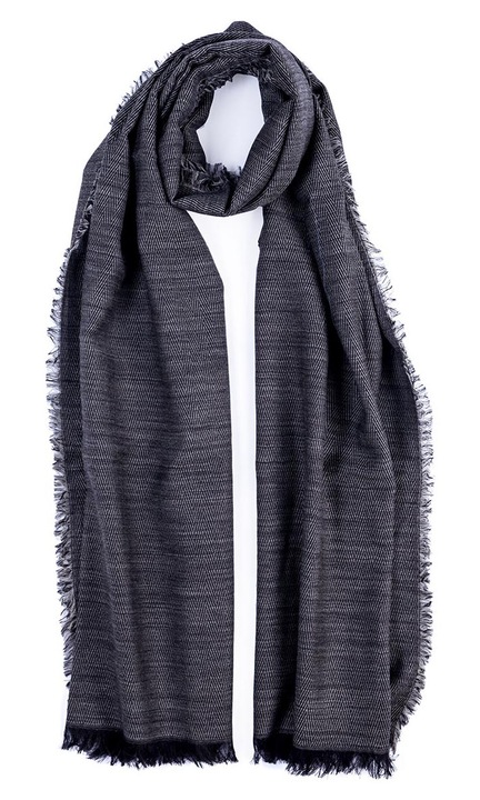 Sal dama grafit, 70x180cm, 60% bumbac, 28% lana, 12% acril