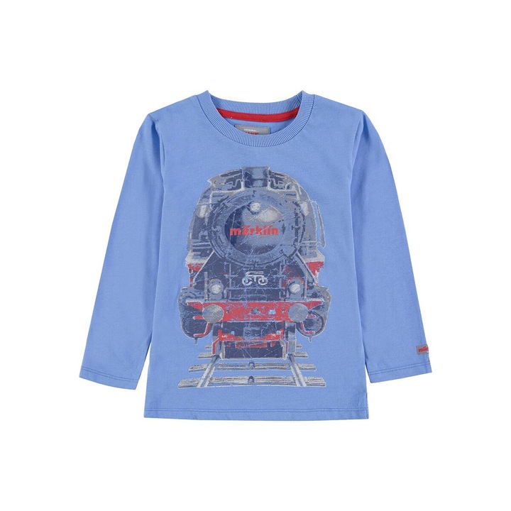 Bluza baieti, Kanz, bumbac, albastru, 80 CM