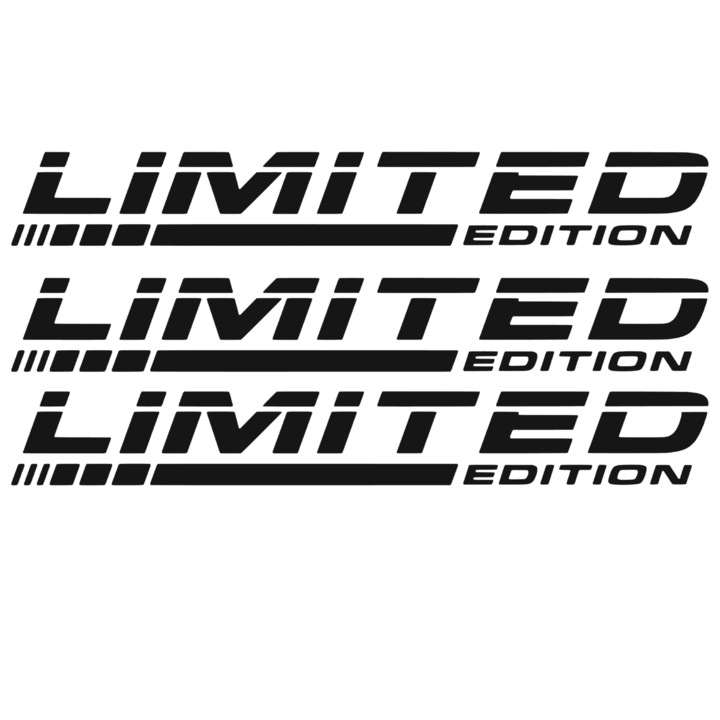 Set 3 stickere Limited Edition, negru, 20cm