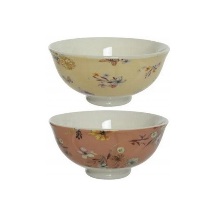 Bol ceramic, Kaemingk, 15cm, multicolor, set 1 buc.