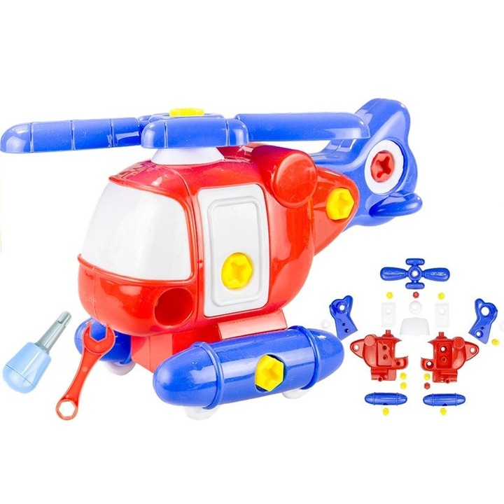 Комплект за конструиране на хеликоптер LEAN TOYS, 21x12x14 см, многоцветен
