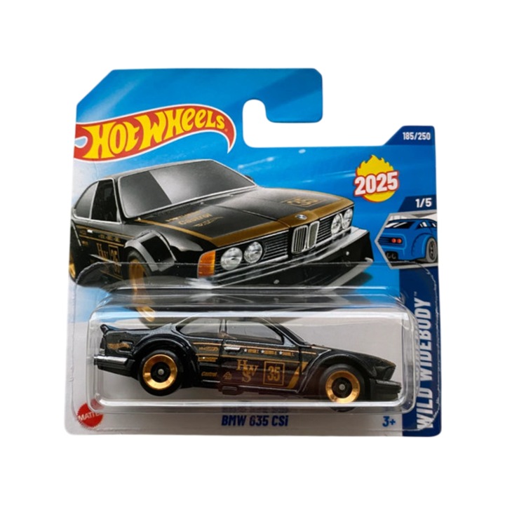 Masinuta Hot Wheels BMW 635 CSi, negru, 1:64 - model 2025
