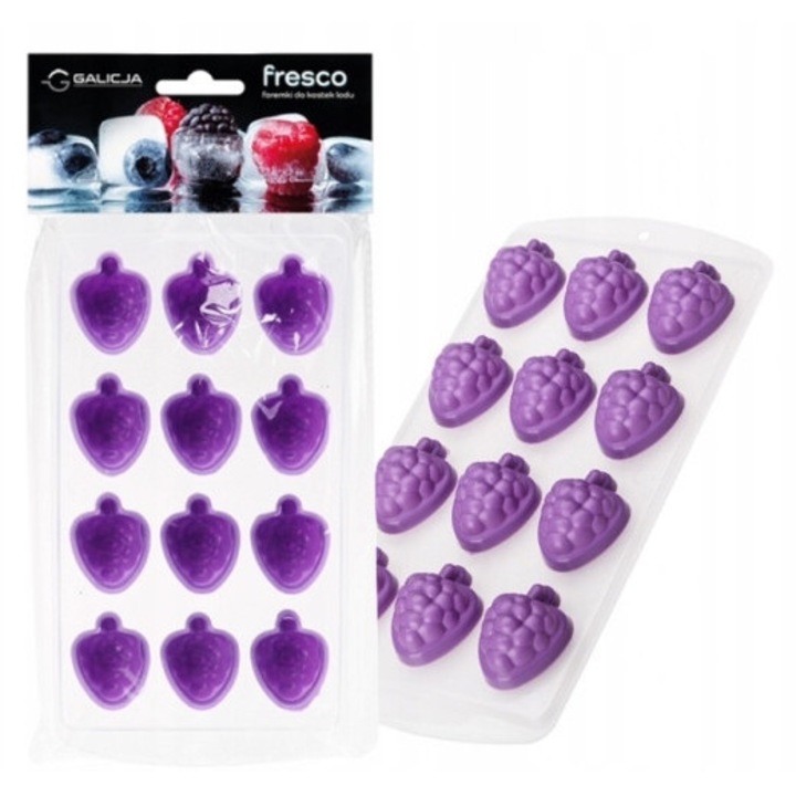 Jégkockaforma, Galicja, szilikon, többszínű, újrafelhasználható