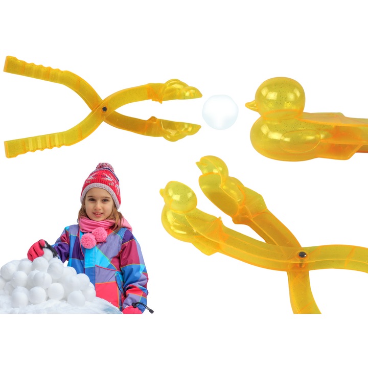 Комплект снегомобили LEAN TOYS за деца, жълти, 34x11x8 см