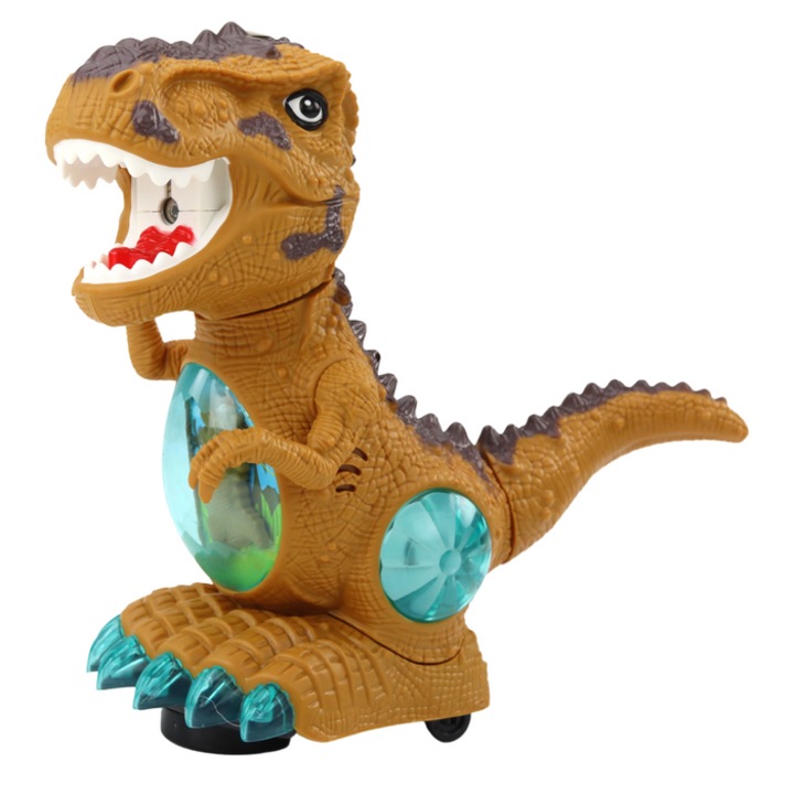 Interaktív dinoszaurusz akadályérzékelővel, LEAN TOYS, sárga, 25x22.5x11.5cm