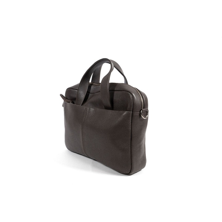 Geanta laptop Gloria, piele, neagra, 40x31x8cm