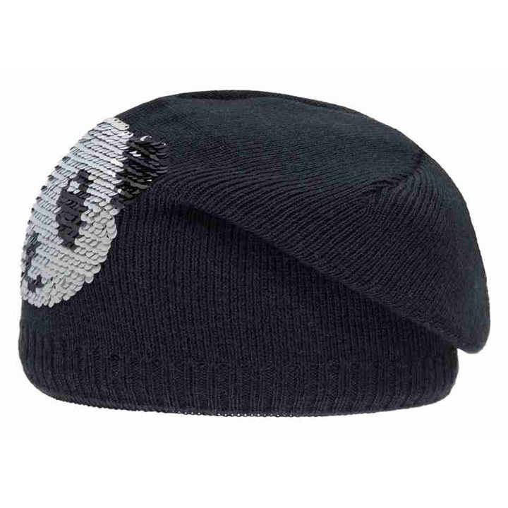 Caciula pentru fete, granat, model panda, 50% poliakrylonitryl, 50% lana