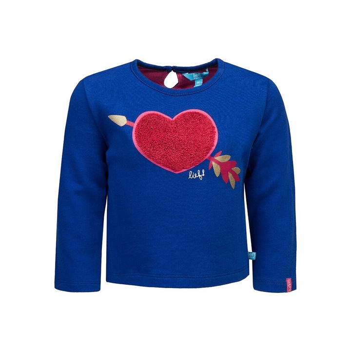 Lanyka bluz Lief, pamut, kek/piros