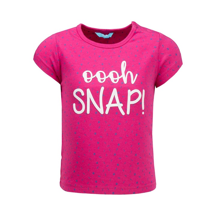 Lányka póló, Lief, rózsaszín, 97% pamut, "Oooh, poc!" felirattal felirat, 62 CM
