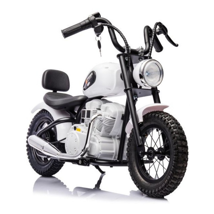 Motocicleta electrica LEAN A9902 36V alb, 112x54x72cm