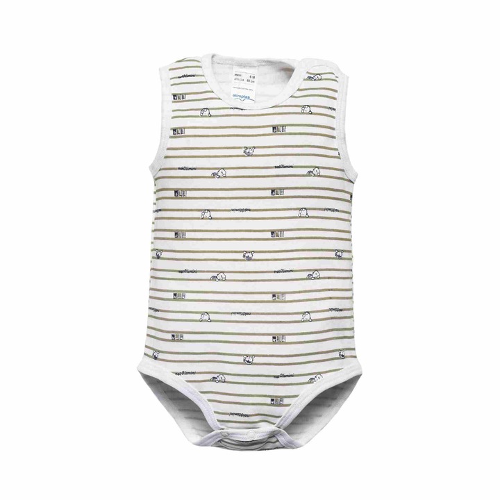 Body copii, cu dungi, ecru, 50 CM